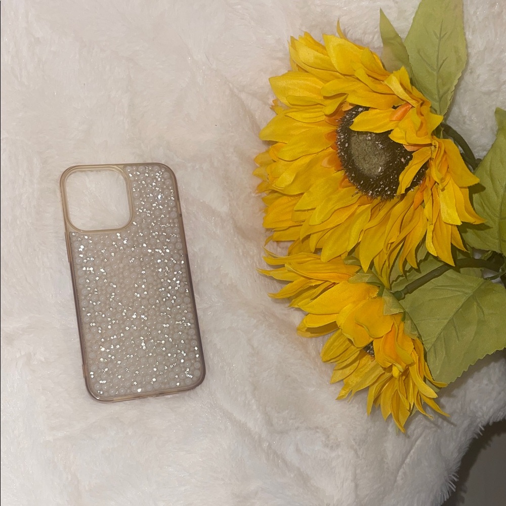 Glittery Beige Phone 12 Pro Max Case